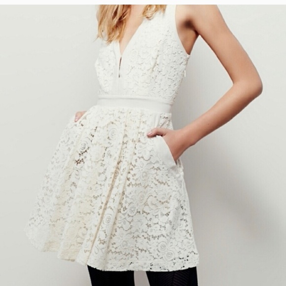 Free People Dresses & Skirts - Free People Lovely in Lace Mini Dress